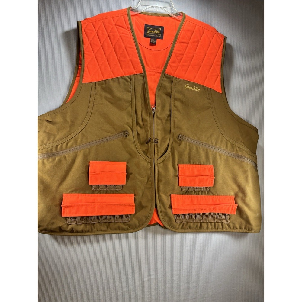 GAMEHIDE SWITCHGRASS UPLAND BIRD HUNTING MARSH BROWN/ORANGE VEST SIZE XXL NWOT